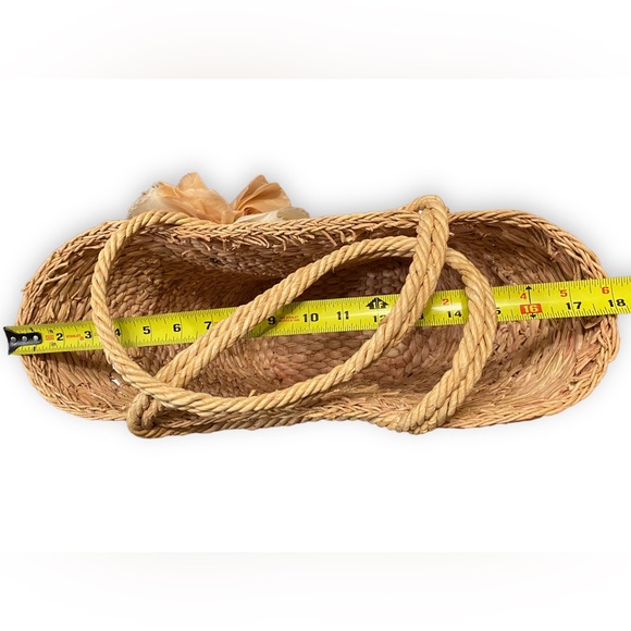 J. Crew Large Woven Basket Tote Bag Purse Approx. 6”D x18”L ~6.75-7.25” drop - Picture 13 of 15